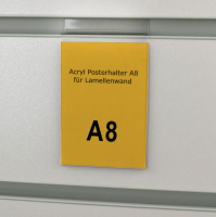 PVC Posterhalter A8 für Lamellenwand